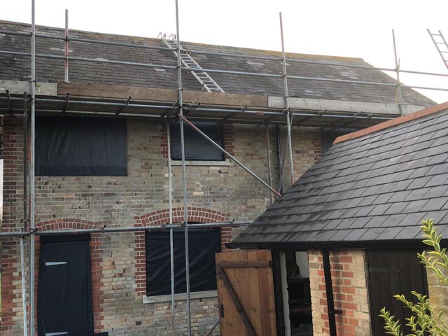Roof Repairs carried out to Slated Outbuilding After - Bournemouth Roofing Dorset Poole Christchurch