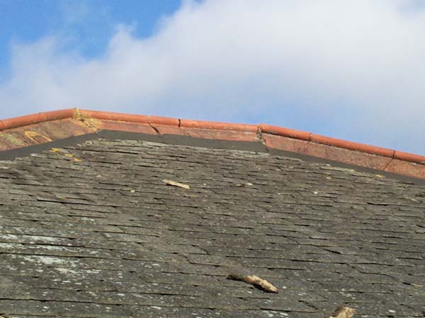 Roof Renovation of Hip and Ridge Tiles After Photo - Bournemouth Roofing Dorset